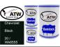 Preview: Chevrolet, Black, 20 / WA8555: 500ml Lackdose + 500ml Klarlack + 250ml Härter - Set, von ATW Autoteile West.